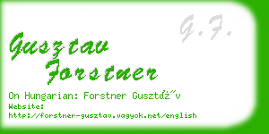 gusztav forstner business card